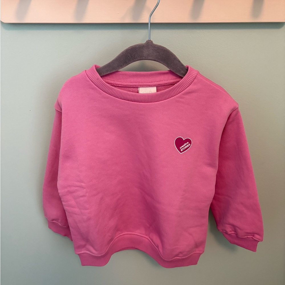 ZARA BASIC HEART SWEATSHIRT - Picture 2 of 7